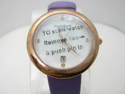 New W/O Akribos XXIV Diamond Dial 3 ATM WR Analog 40mm Dial Watch(C581)AK899P-8X