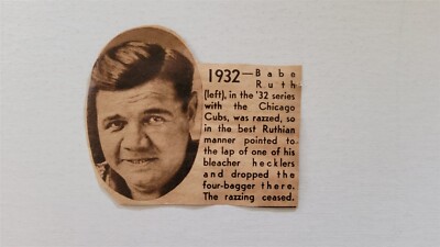 Babe Ruth 1932 1939 Sunday Detroit Times Colorfoto | eBay