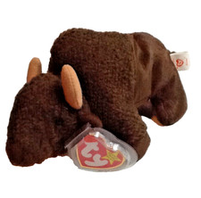VINTAGE 'ROAM' BEANIE BABY BUFFALO 1998 DARK BROWN 052524c