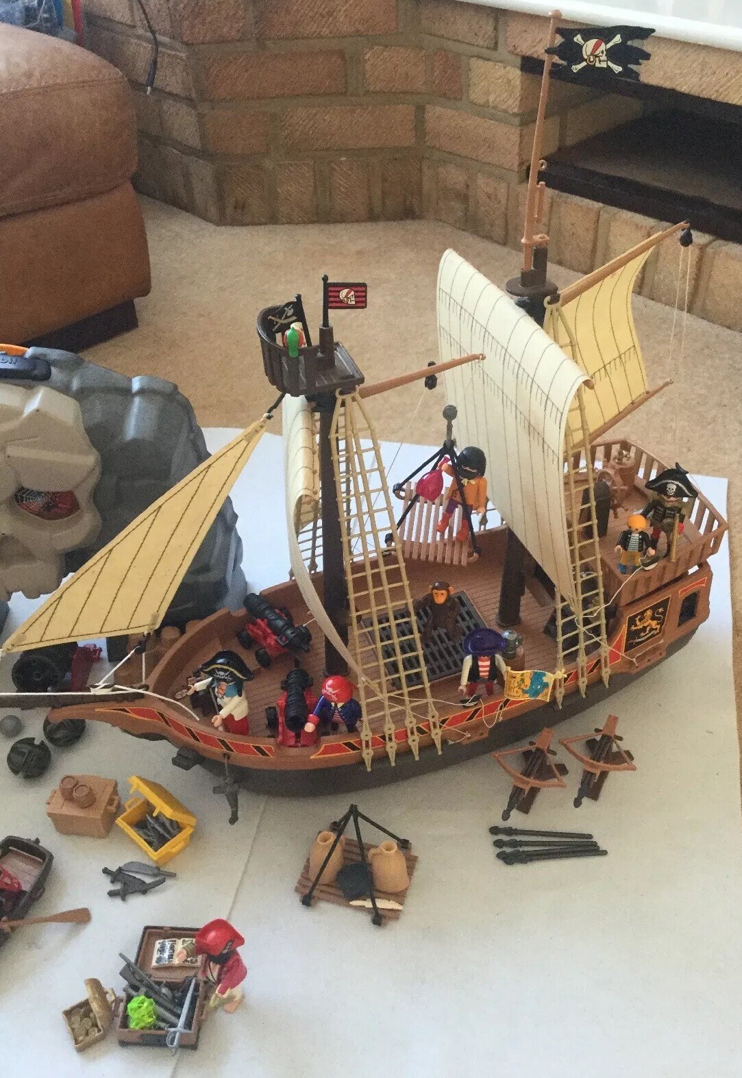 Vintage Playmobil Pirate Ship 3750 + Skull Island Island Island 5804 861fc8 Vintage Playmobil Pirate Ship 3750 + Skull Island Island Island 5804 861fc8