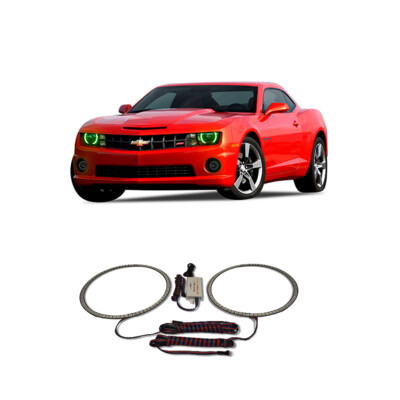 Bright Green Angel Eye Headlight Halo kit for Chevrolet Camaro 10-13