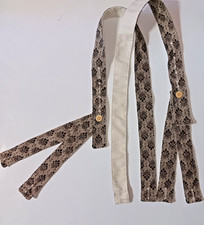 Civil War Suspenders Braces BLACK BIEGE FLORAL Cotton Handsewn UNION CONFEDERATE