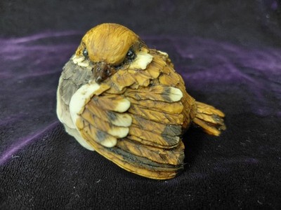 Vtg Artefice Ottanta Bird Sparrow Figurine By D. Esposito 1981 Resin Sculpture