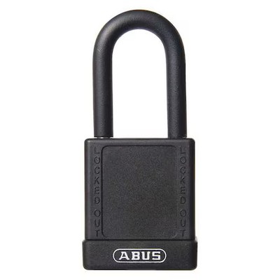Abus 74/40 Kd Black Lockout Padlock, Keyed Different, Plastic-Covered Aluminum,