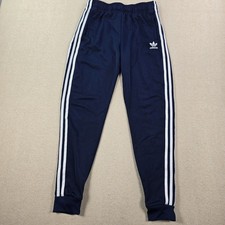 Adidas Youth XL Primegreen Track Pants Navy Blue 3 Stripe Joggers 15-16