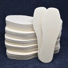 10 Pairs Sheep Wool Felt Insoles Winter 6mm Thick Warm Shoe Boot Inner Soles