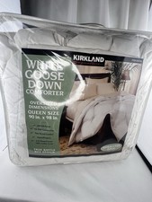 Kirkland 100 White Goose Down Comforter, 100 Cotton White Comforter 370 Thread