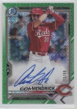 2021 Bowman Mega Box Chrome Mojo Green Refractor 73/99 Austin Hendrick Auto fc1