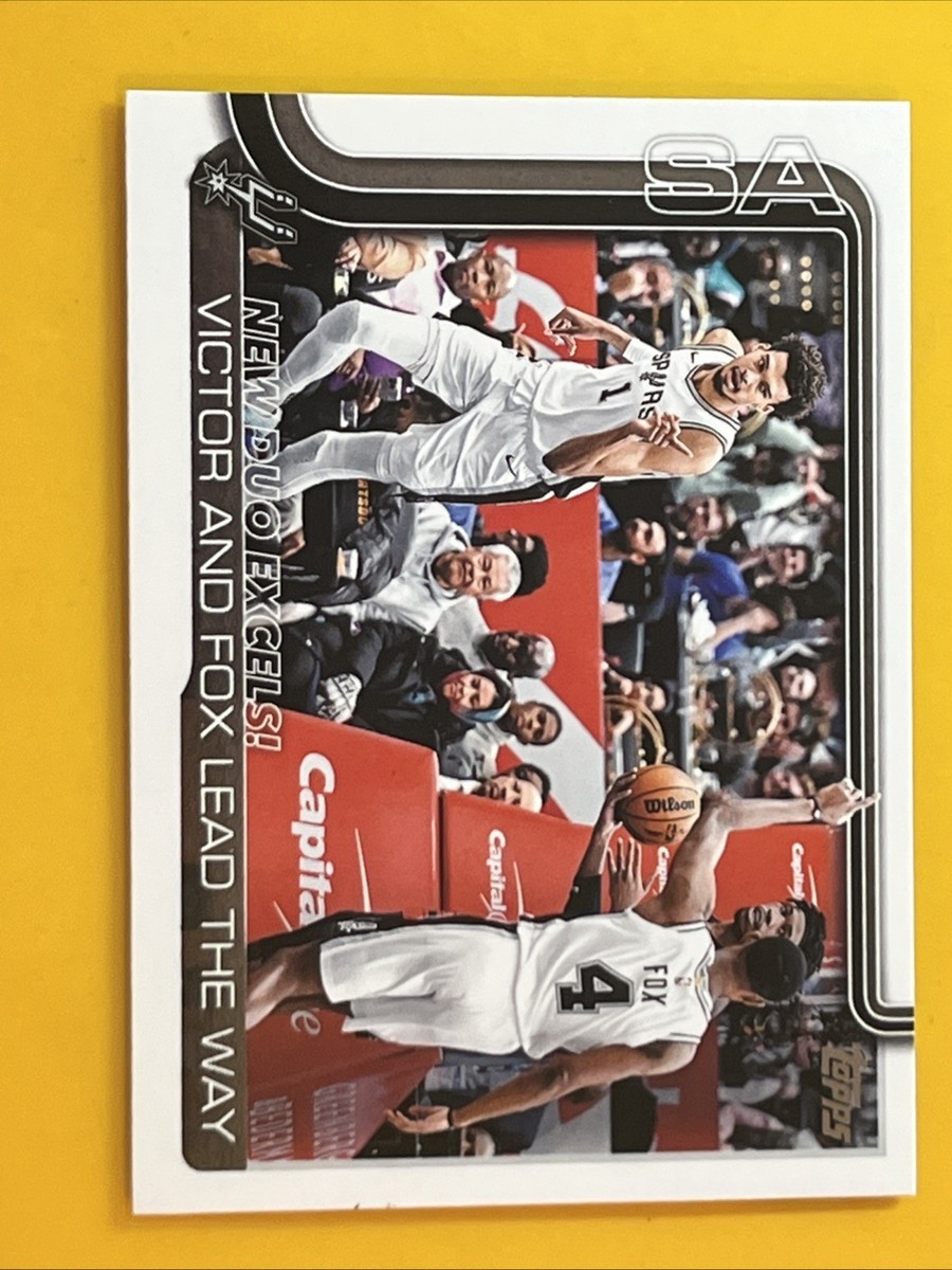 WEMBY & FOX - 2025-26 Topps Flagship #300 - New Duo Excels - Spurs