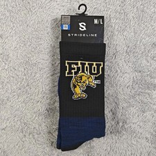 STRIDELINE Florida International Univ FIU Panthers Crew Socks M/L 8-12