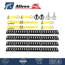 Secure Your Cargo: 16pc Universal E Track Kit w/ Ratchet Straps & D-Rings