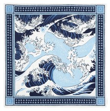 Japanese Cotton Bandana Hokusai The Great Wav...