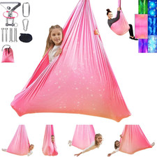 Sensory Swing for Kids and Adults Indoor  Outdoor Double Layer Therapy Cuddle H