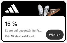 15% ADIDAS Gutschein - MBW 0€ - Kleidung Shopping Schuhe Sport uvm.