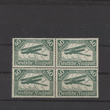 BIPLANE Germany Scott #C2 Mint Never Hinged  1919 Airmail  BLOCK OF FOUR