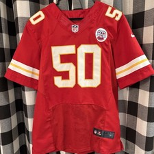 Kansas City Chiefs Nike Jersey NFL Houston #50 sz 44 Sewn Name, #, Logo