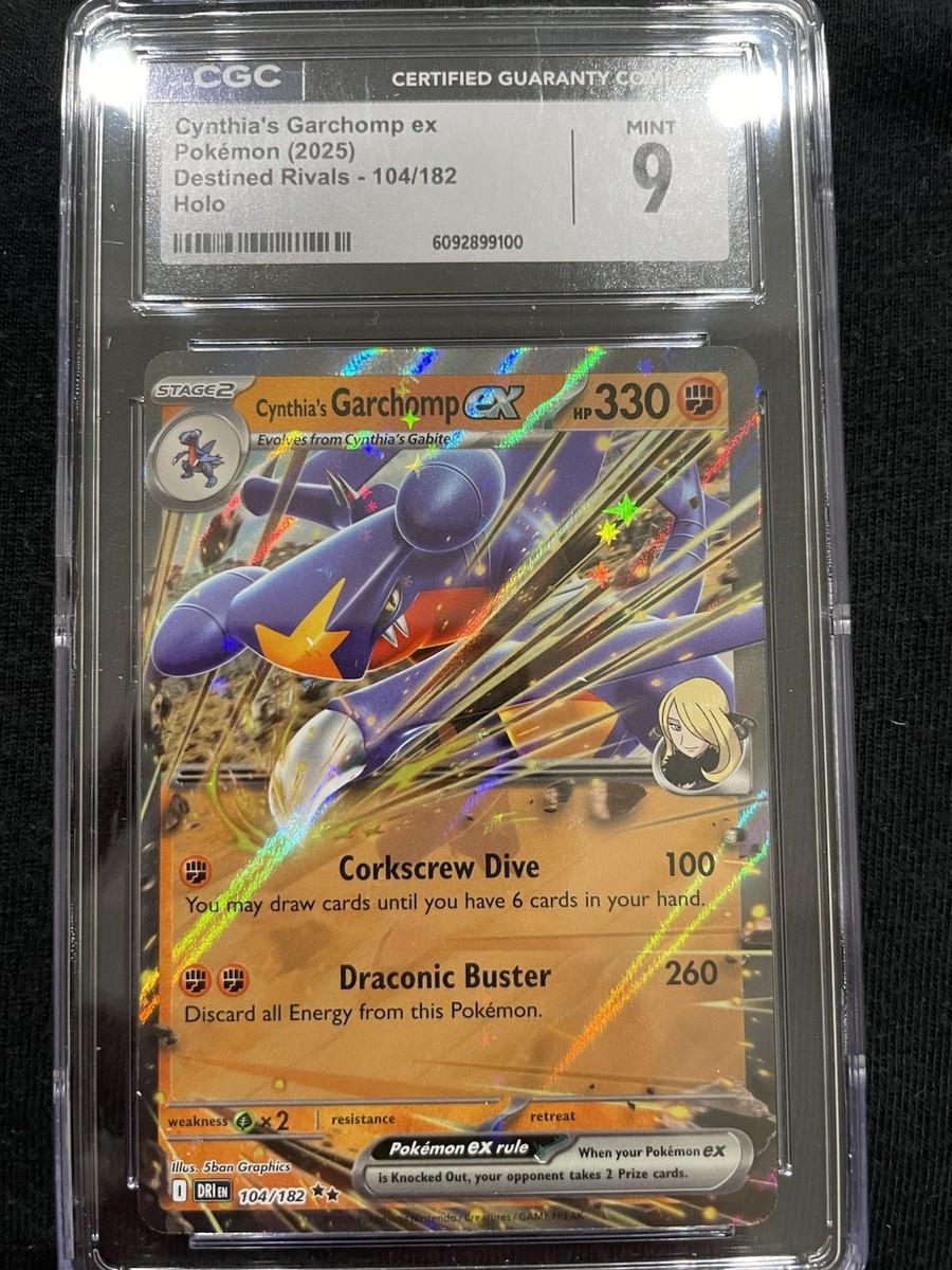 Cynthia's Garchomp ex #104 - 2025 Pokemon Destined Rivals - CGC 9
