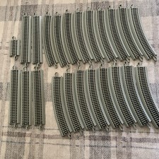 HO Scale Bachmann E-Z Track 26pcs Gray Tracks Lot#4478