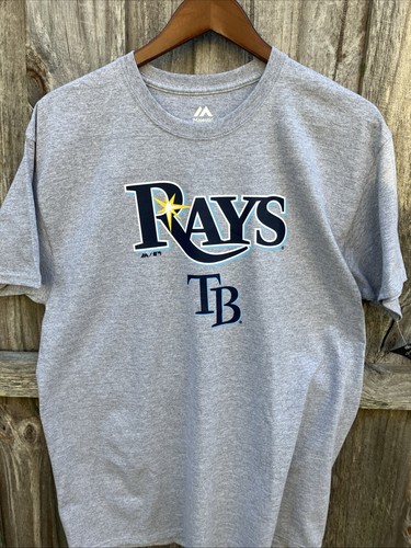 Majestic Men’s L “ Tampa Bay Rays” Tshirt Gray NWT