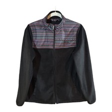 FILA Sport Full Zip Printed Fleece Jacket Outdoor Mid-layer Hiking Women's M