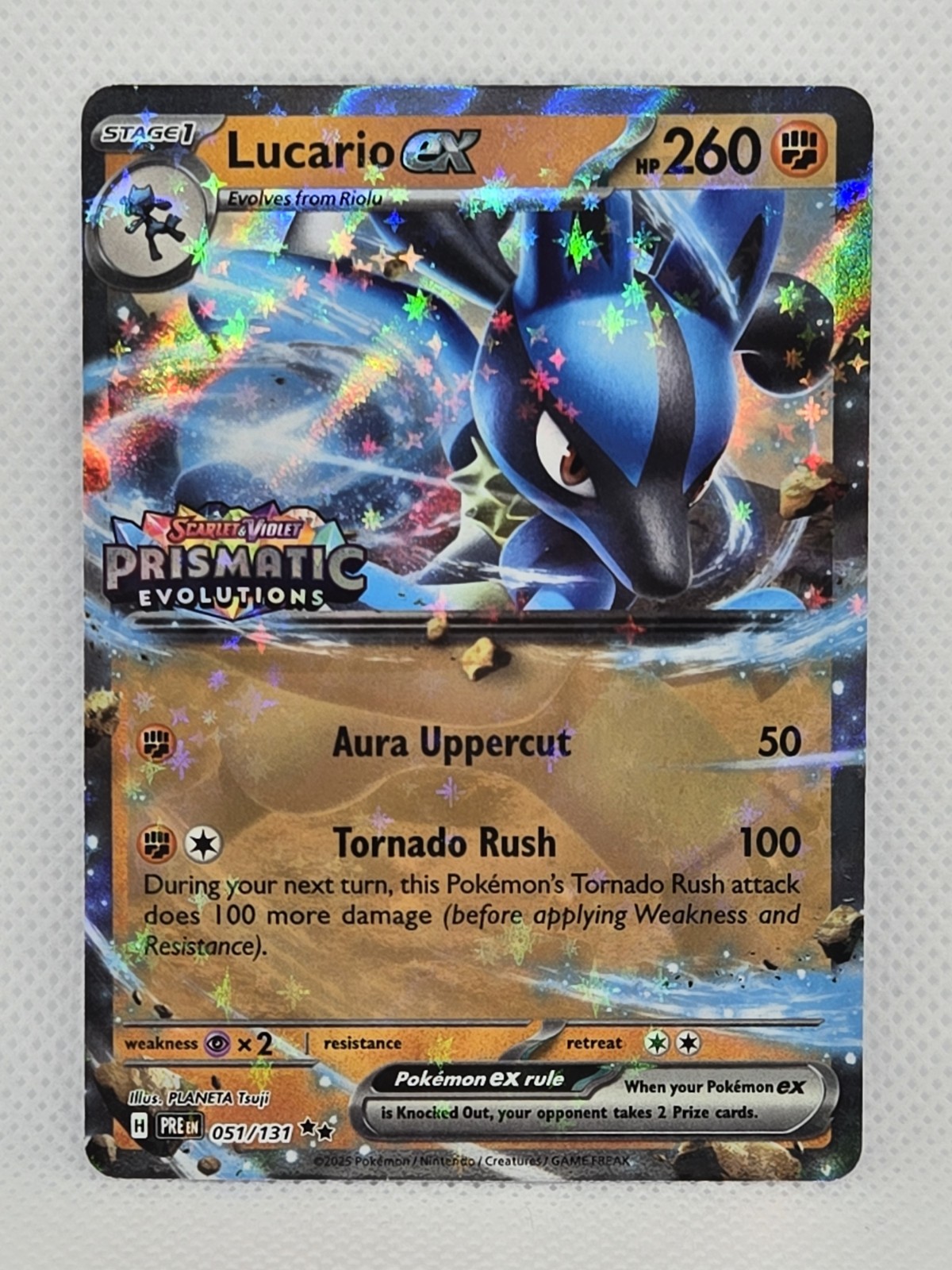 Lucario EX (Prismatic Evolutions Stamp) 051/131 Pokémon TCG - NM - US Seller