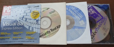 vintage software cd-rom windows xp visual basic adobe photodeluxe