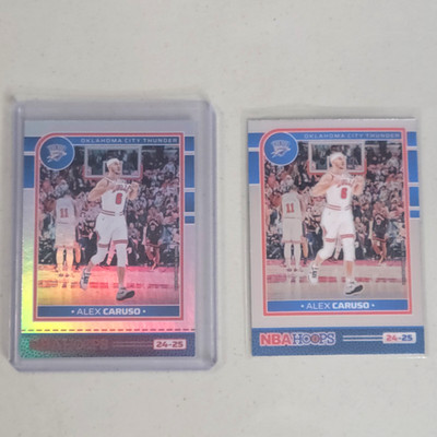 Alex Caruso 2024 25 NBA Hoops #88   Impulse Holo & Premium Stock Lot of 2 Bulls
