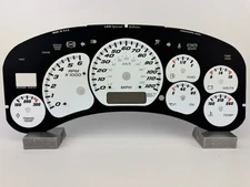 US Speedo White Denali Gauge Face for Clusters 99-02 (120 MPH) 2500 Gas