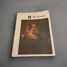 Vtg 1952 Abrams Art Book Rembrandt w 10 Reproduction Color Plates For Framing