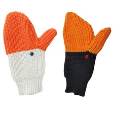 Warm Gloves Soft Windproof Stretchy Funny Hand Warmer Knitted Cycling