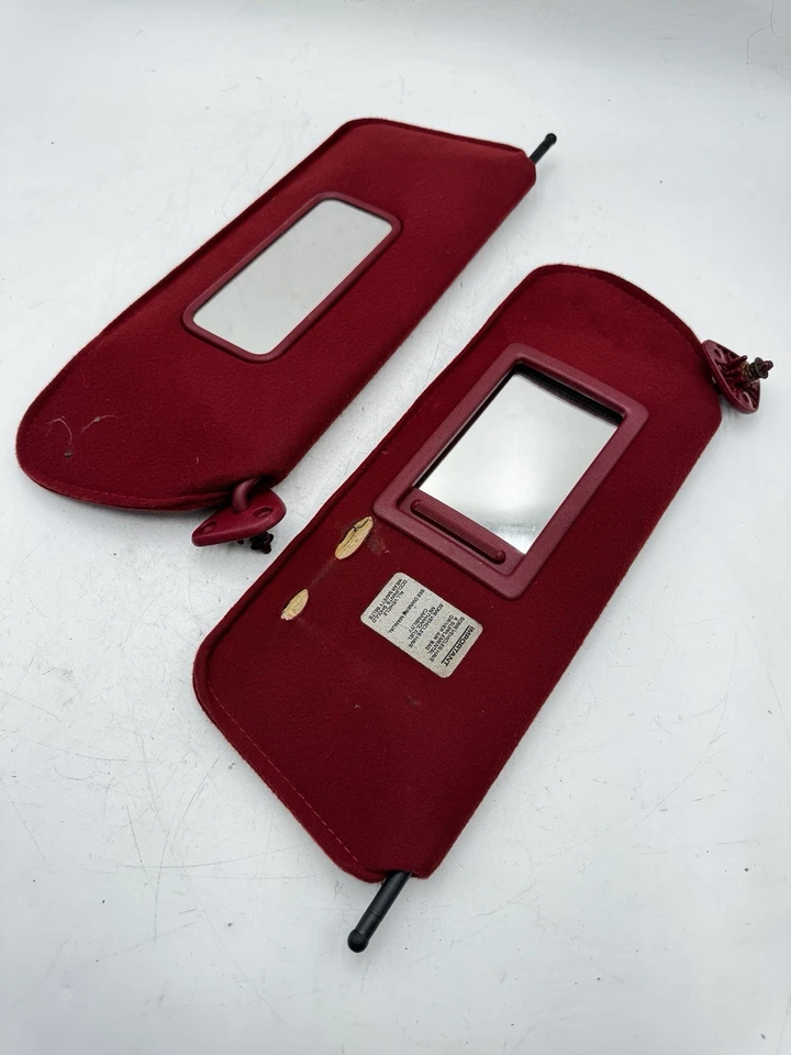 1993 Plymouth Acclaim Pair Of Sunvisors Sun Visors OEM Red/Maroon Foto 2 de 4