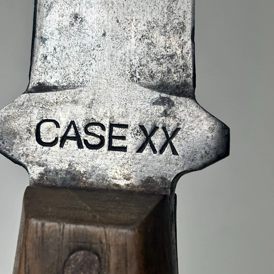 Rare Vintage 1940's CASE XX Pig Sticker WWII Fighting Knife Dagger in Sheath - Image 4 of 4