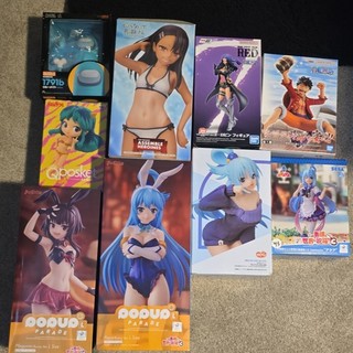 Konosuba Pop Up Parade L One Piece Nagatoro Among Us Lum Anime Figure Lot