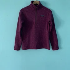 Patagonia Better Sweater 1/4 Zip WOMENS Purple Outdoor Fleece Jacket S Camping