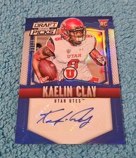 2015 Prizm Draft Picks Kaelin Clay Utah Blue Rookie Autograph 33/75 #249