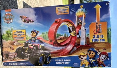 PAW Patrol: Rescue Wheels Super Loop Tower HQ w/ Light Sound Vehicle Launch NEW!