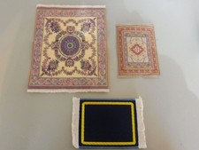 3 VINTAGE DESIGN DOMEK DLA LALEK WZORZYSTY TKANE / MATERIAŁOWE DYWANIKI PODŁOGOWE