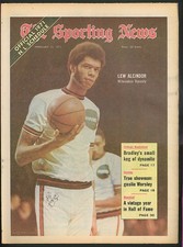 THE SPORTING NEWS Lew Alcindor Geoff Petrie Lorne Worsley 2/13 1971