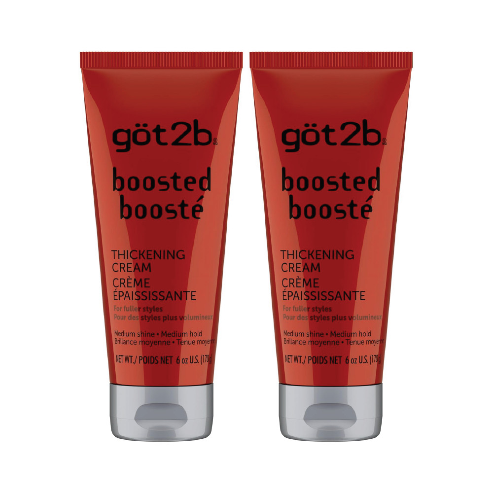2x Got2b Boosted Thickening Cream 6oz - Hair Volumizing & Fullness Styling Cream