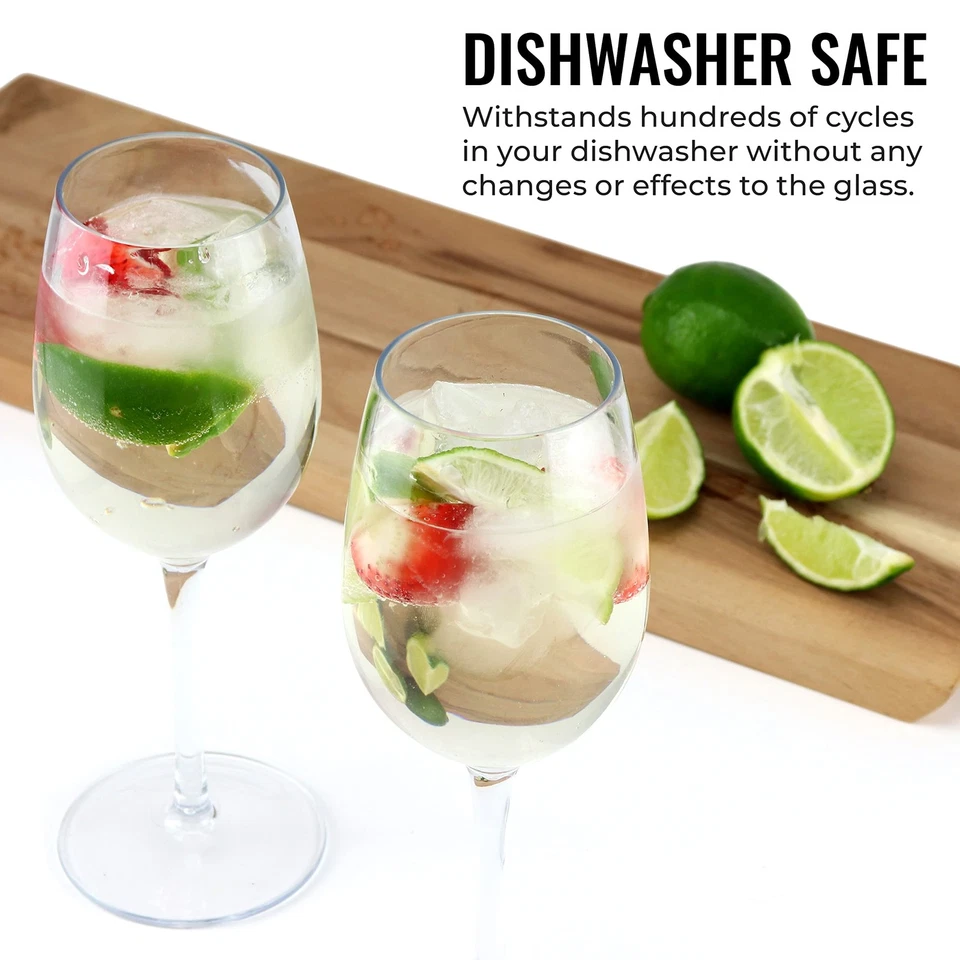 Unbreakable White Wine Glasses, Shatterproof and BPA-Free Tritan Plastic, Scr... - Image 4 of 4