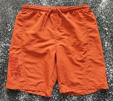VINTAGE NIKE Y2K SWIM TRUNKS Mesh Lined Orange/Red Size Large Gray Tag 