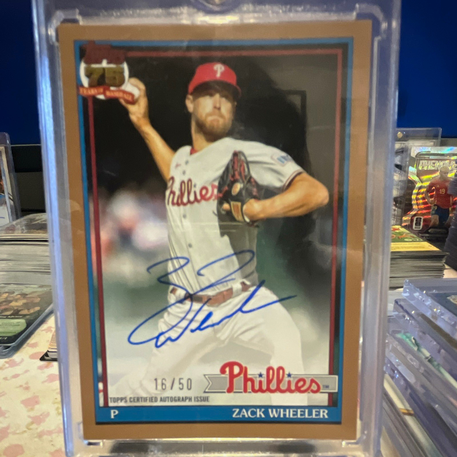 Topps 2026 Topps Series 2 1991 Topps Autographs Zack Wheeler /50 Auto 91A-ZW