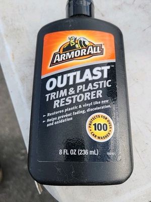 #ad Armor All OUTLAST TRIM amp; PLASTIC VINYL RUBBER FOR CARS TRUCK BOAT RESTORER 8oz $10.00