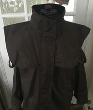 TAYBERRY STOCKMAN'S DARK BROWN RAINCOAT    MEDIUM
