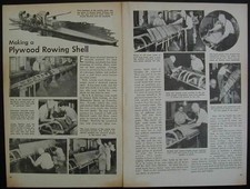 &ldquo;Making a Rowing Shell&rdquo; 1943 pictorial Oregon State College 1st plywood skinned