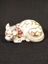 Antique Japanese Maneki Neko Good Fortune Large 12.5" Kutani Cat Figurine