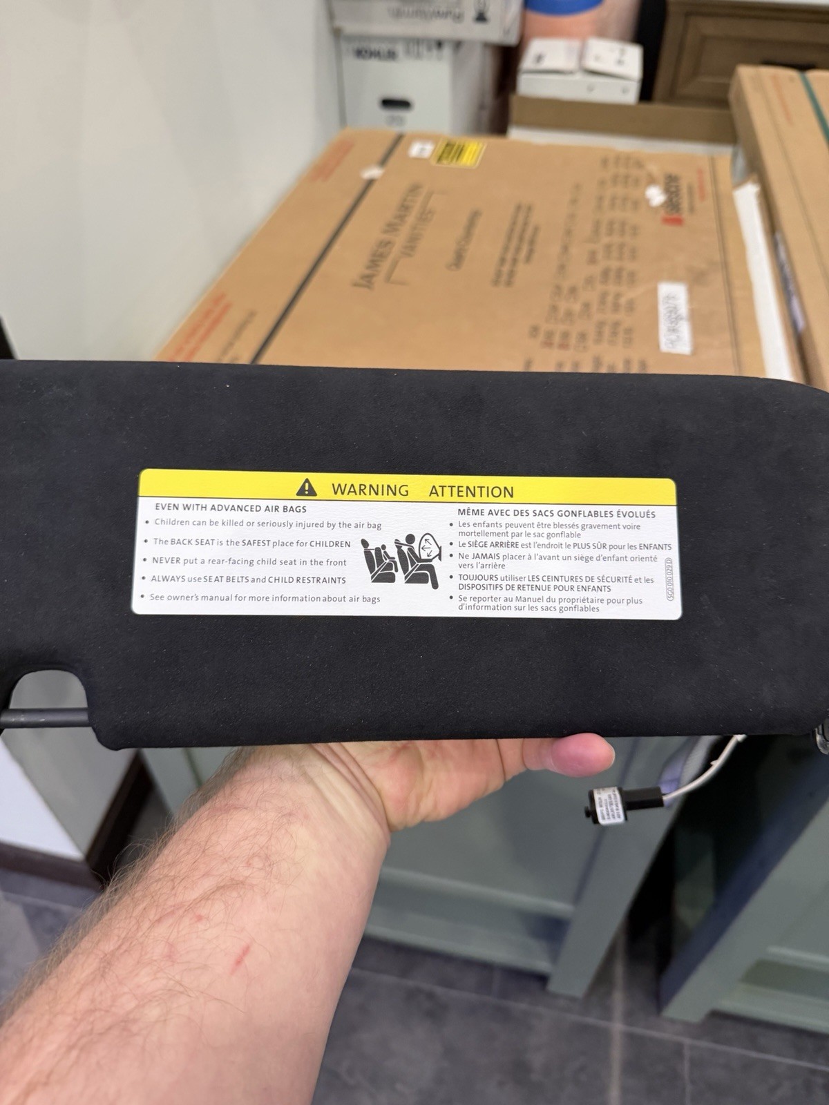 Lamborghini Urus Passenger Side Visor In Alcantara - New
