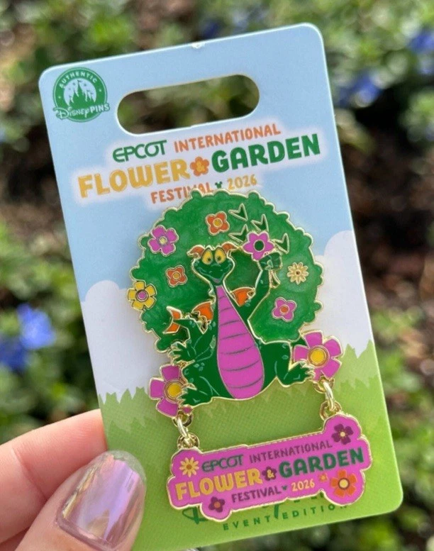 2026 Disney Parks Epcot Flower & Garden Festival Figment Topiary LE Pin