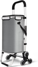 ® Carrello Spesa Pieghevole in Alluminio, Carrello Portaspesa 6 Ruote Con Borsa 