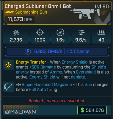 Borderlands 4 OP OHM I GOT  SUBMACHINE GUN  RIPPER
